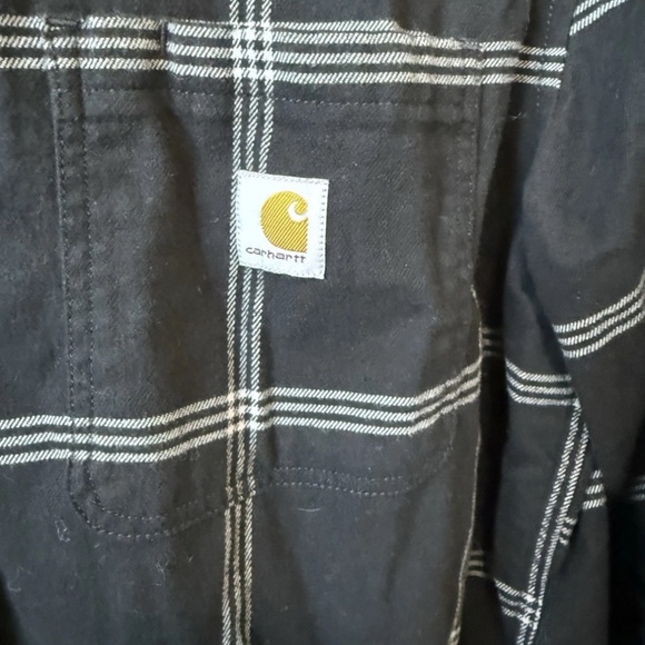 Women’s Carhartt Flannel Shirt Loose Fit Size Large L 12-14 - Picture 4 of 4